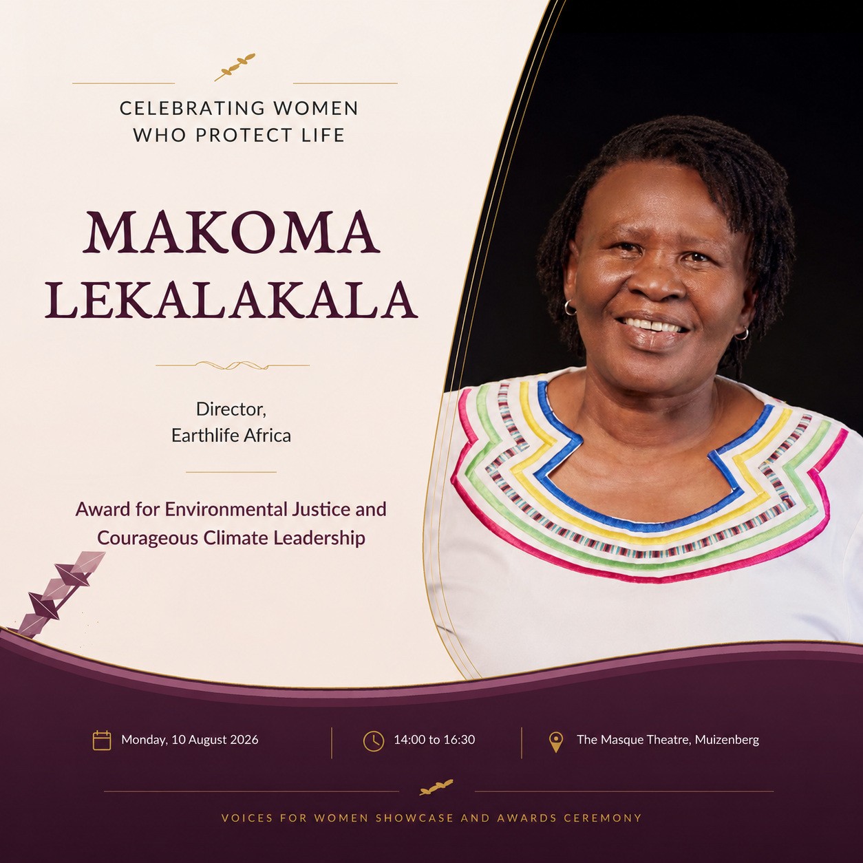 NEWS | Makoma Lekalakala honoured for environmental justice and courageous climate leadership